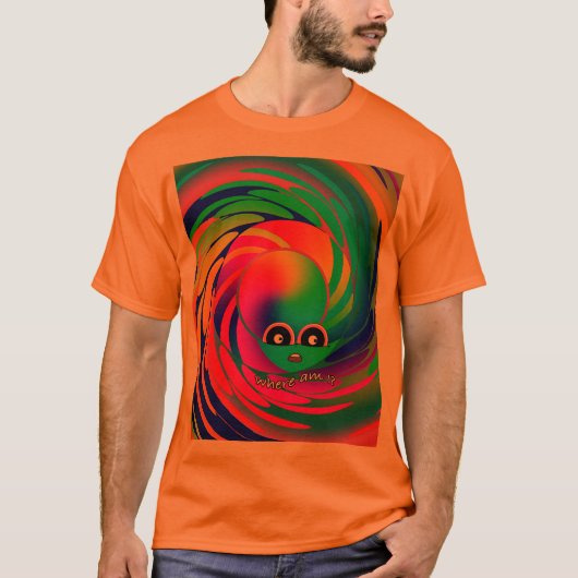 Wo bin ich? Herren T-Shirt (Vorderseite)