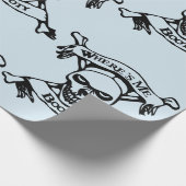 Wo bin ich Hintern Skull und Crossbones Geschenkpapier (Ecke)