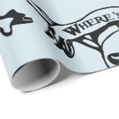 Wo bin ich Hintern Skull und Crossbones Geschenkpapier (Rolleneckpunkt)