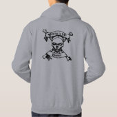 Wo bin ich Hintern Skull und Crossbones Hoodie (Rückseite)