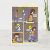 Wo bist du? Gelbe Grußkarte Karte (Vorderseite)