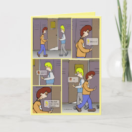 Wo bist du? Gelbe Grußkarte Karte