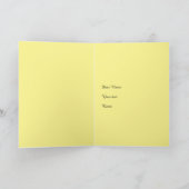 Wo bist du? Gelbe Grußkarte Karte (Innenseite)