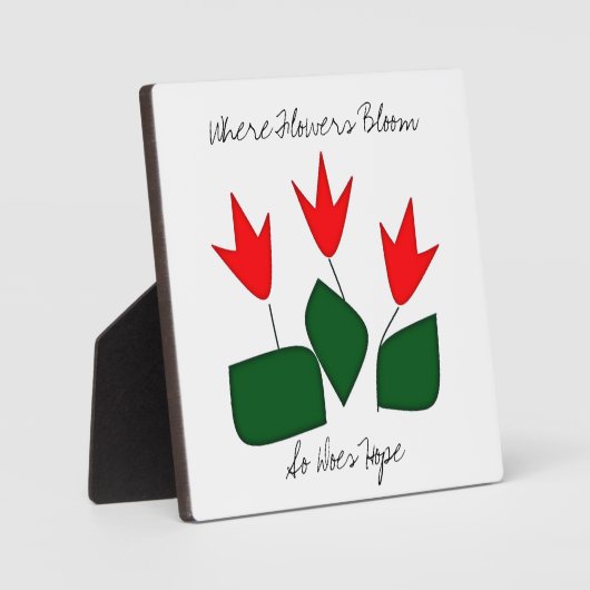 Wo Blume blühen Fotoplatte (Vorderseite)