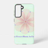 Wo Blume blühen, ist Hoffnung - transparenter Flo Samsung Galaxy Hülle (Rückseite)