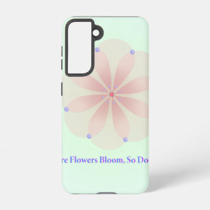 Wo Blume blühen, ist Hoffnung - transparenter Flo Samsung Galaxy Hülle