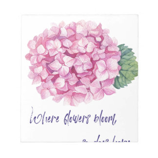 Wo Blume blühen Notizblock
