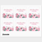 Wo Blume blühen, so hofft, dass sie sticken Quadratischer Aufkleber (Blatt)