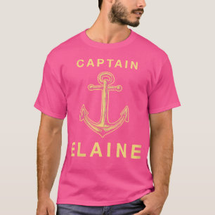 Wo Captain Elaine Lustiger Seemann Humor Yachtsman T-Shirt