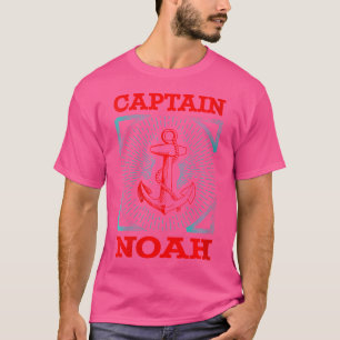 Wo Captain Noah Personalisierter Name Seemann Boot T-Shirt