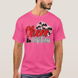 Wo Cheer Captain Pom Poms Maskottchen Farben Schul T-Shirt