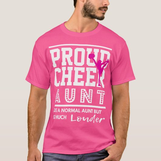 Wo Cheerleading Aunt Proud Cheer Aunt T-Shirt (Vorderseite)