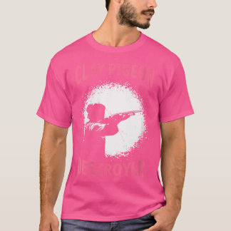 Wo Clay Pigeon Destroyer Damen Clay Pigeon Schiess T-Shirt
