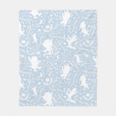 Wo das Muster der wilden Dinge blauer Flora ist Fleecedecke (Vorderseite)