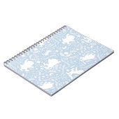 Wo das Muster der wilden Dinge blauer Flora ist Notizblock (Linke Seite)