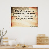 Wo das Volk die Regierung fürchtet Poster (Küche)