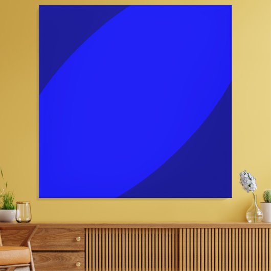 Wo Delphine träumen. Bold Royal Blue Modern Art Leinwanddruck (Insitu (Wohnzimmer))