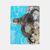 Wo der Fluss die Seeotter trifft Fleecedecke (Vorderseite)
