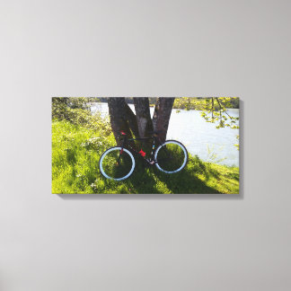 Wo der Fluss fließt und die Ware reißt Leinwanddruck