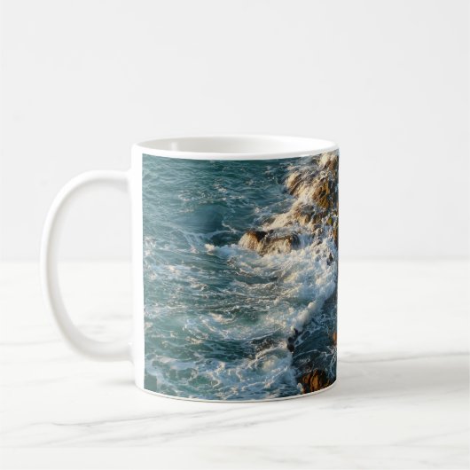 Wo der Ozean die Felsen trifft Kaffeetasse (Links)