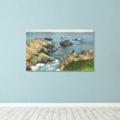 Wo der Ozean die Küste erreicht Leinwanddruck (Insitu (Holzboden))