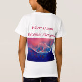 "Wo der Ozean zum Gedächtnis wird" - Blau grün T-Shirt (Rückseite)