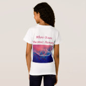 "Wo der Ozean zum Gedächtnis wird" - Blau grün T-Shirt (Schwarz voll)