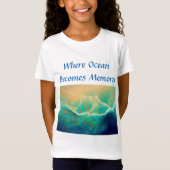"Wo der Ozean zum Gedächtnis wird" - Blau grün T-Shirt (Vorderseite)