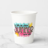 Wo der Sommer noch nie die Papiertasse beendet Pappbecher (Vorderseite)