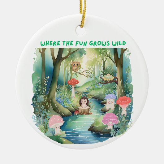 Wo der Spaß wild wächst Keramik Ornament (Vorne)