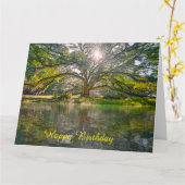 Wo der Willow Tree wächst Karte (Gelbe Blume)