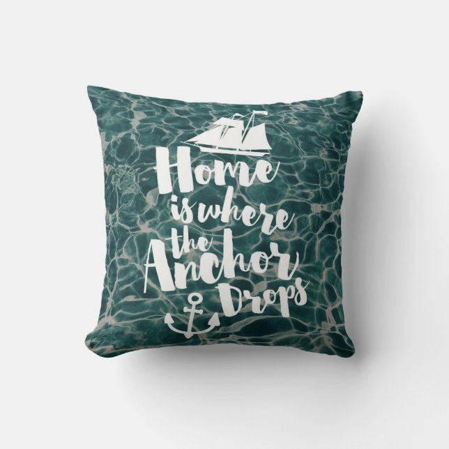 Wo die Anker-Tropfen zitieren Kissen (Vorderseite)