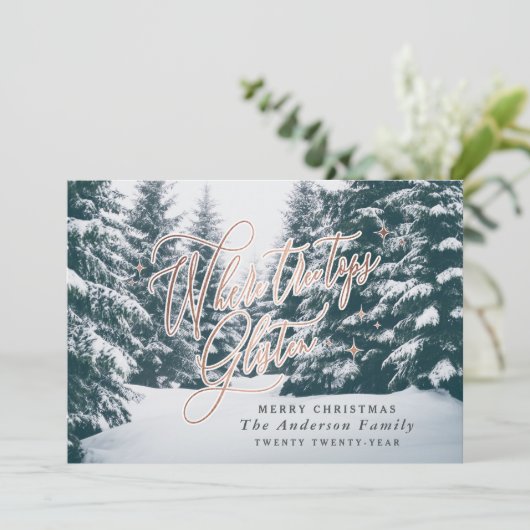 Wo die Baumgipfel glitzern Weihnachten (Stehend Vorderseite)