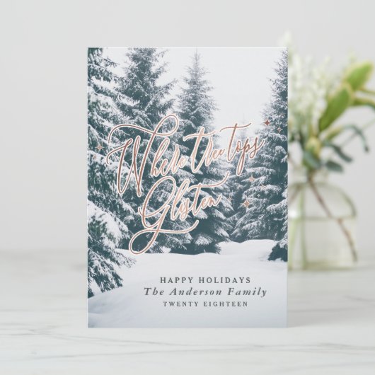 Wo die Baumgipfel glitzern Weihnachten (Stehend Vorderseite)