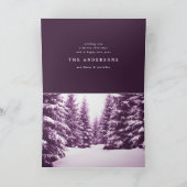 Wo die Baumgipfel glitzern Weihnachtsfeiertag Karte (Innenseite)