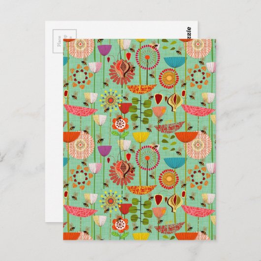 Wo die Bienen fliegen 50 Postkarte (Vorne/Hinten)