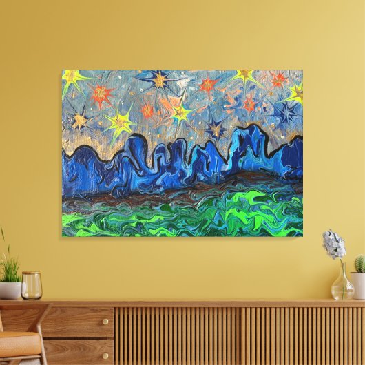 Wo die Buffalos roamen - Stretchierte Leinwände dr Leinwanddruck (Insitu (Wohnzimmer))