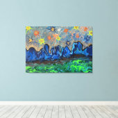 Wo die Buffalos roamen - Stretchierte Leinwände dr Leinwanddruck (Insitu (Holzboden))