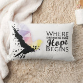 "Wo die Dunkelheit endet, beginnt die Hoffnung." Lendenkissen (Decke)