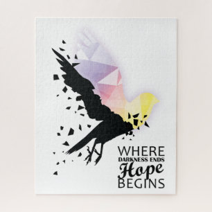"Wo die Dunkelheit endet, beginnt die Hoffnung." Puzzle