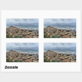 Wo die Felsen das Meer treffen - Ausgangspunkt Rechteckiger Aufkleber (Blatt)