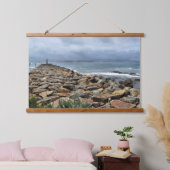 Wo die Felsen das Meer treffen - Ausgangspunkt Wandteppich Mit Holzrahmen (Schlafzimmer)