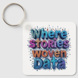 Wo die Geschichten weinende Daten Schlüsselanhänger