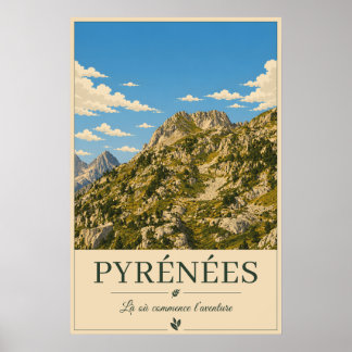 Wo die Gipfel den Himmel berühren – Pyrénées Poster