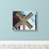 Wo die Gleise hinführen Leinwanddruck (Insitu (Holzboden))