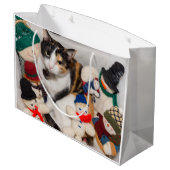 Wo die Katze ist Große Geschenktüte (Rückseite Schrägansicht)