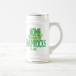 Wo die Kleeblätter Stein sind Bierglas