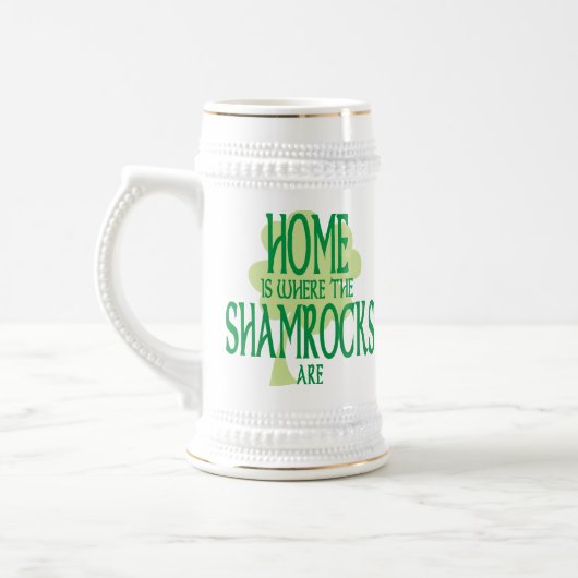 Wo die Kleeblätter Stein sind Bierglas (Links)