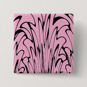 Wo die Kunst denkt Schwarz und Rosa Button