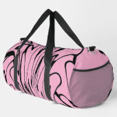 Wo die Kunst denkt Schwarz und Rosa Duffle Bag (Rechte Ecke)